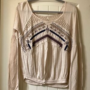 Free People XS Long Sleeve Top